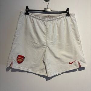 2006-2007 Vintage Arsenal FC Nike Jersey Shorts White Medium